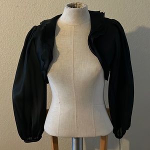 Bolero jacket black color size 40 MUSANI COUTURE 100 %SIlk